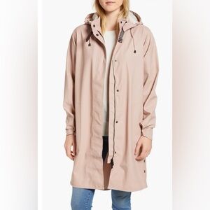 IlseJacobsen Hooded Raincoat Color: Adobe Rose